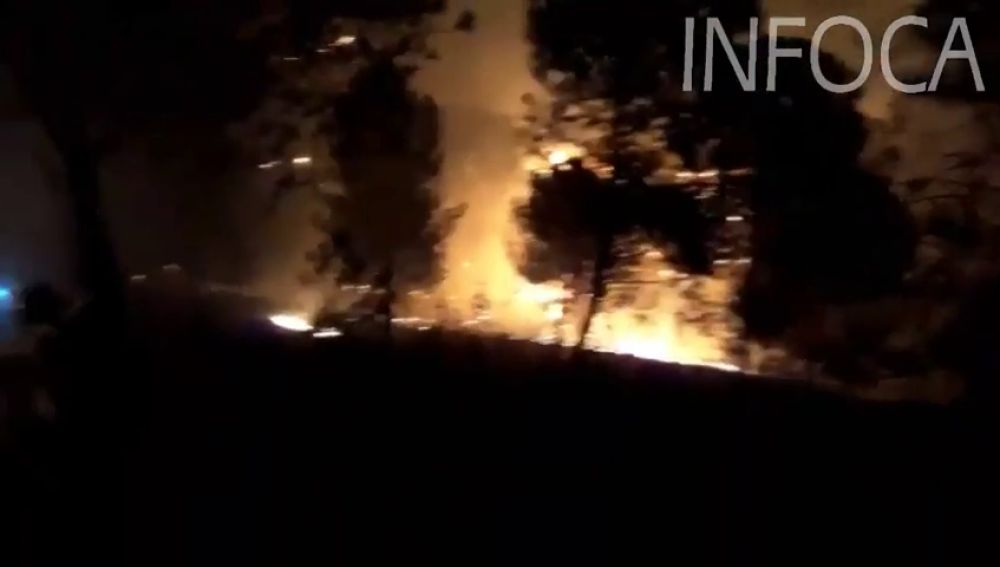 Cientos de efectivos continúan trabajando para extinguir un incendio en Huelva