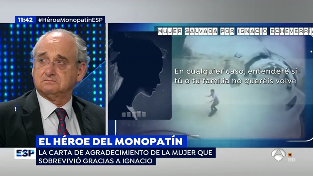El padre de Ignacio Echeverría, emocionado por la carta de una de las mujeres a las que salvó: "Le llevaré en mi corazón"