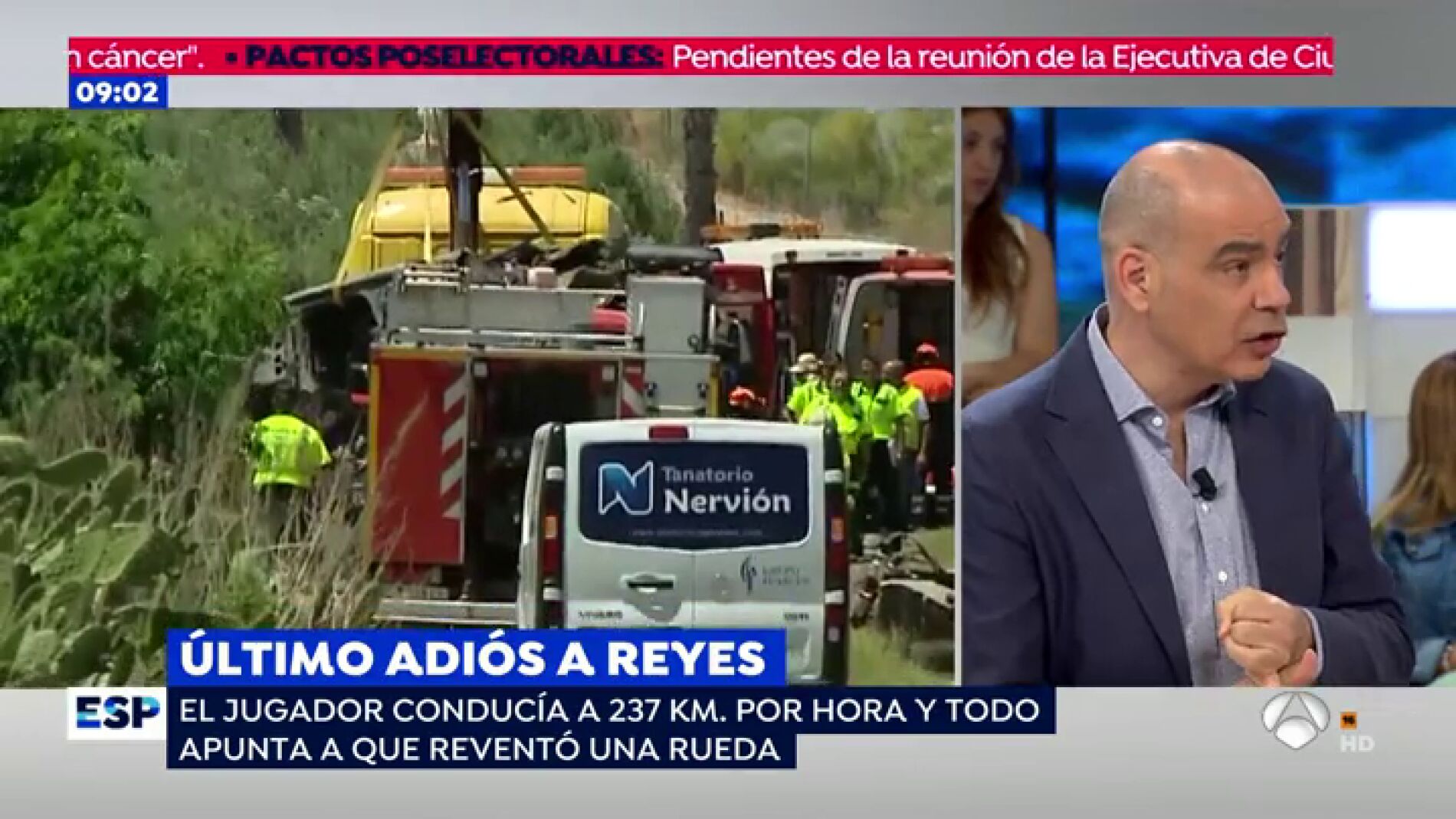 Accidente de coche Reyes.