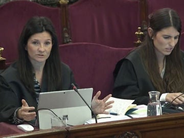 La jefa del departamento Penal de la Abogacía del Estado, Rosa María Seoane, durante el juicio del 'procés'.