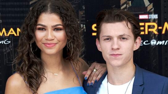Zendaya y Tom Holland en la premiere de 'SpiderMan: Homecoming'