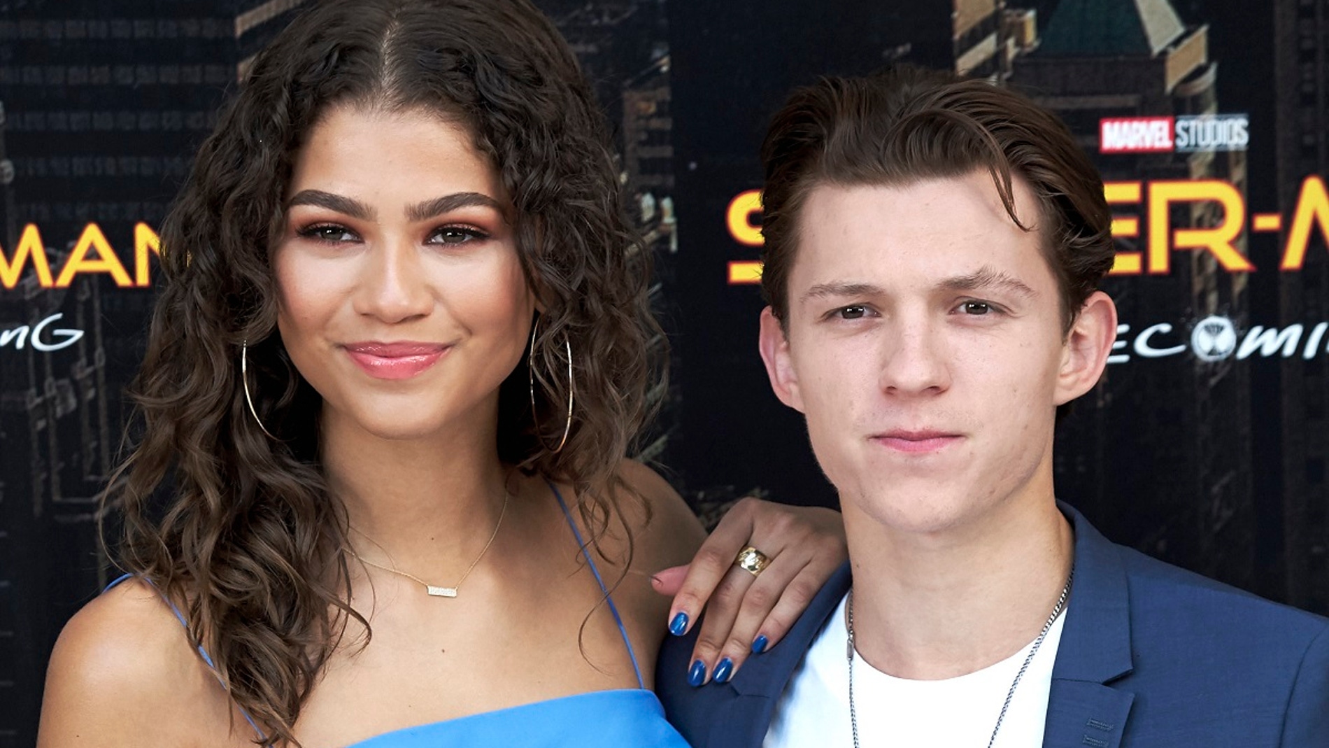 Zendaya y Tom Holland en la premiere de 'SpiderMan: Homecoming'