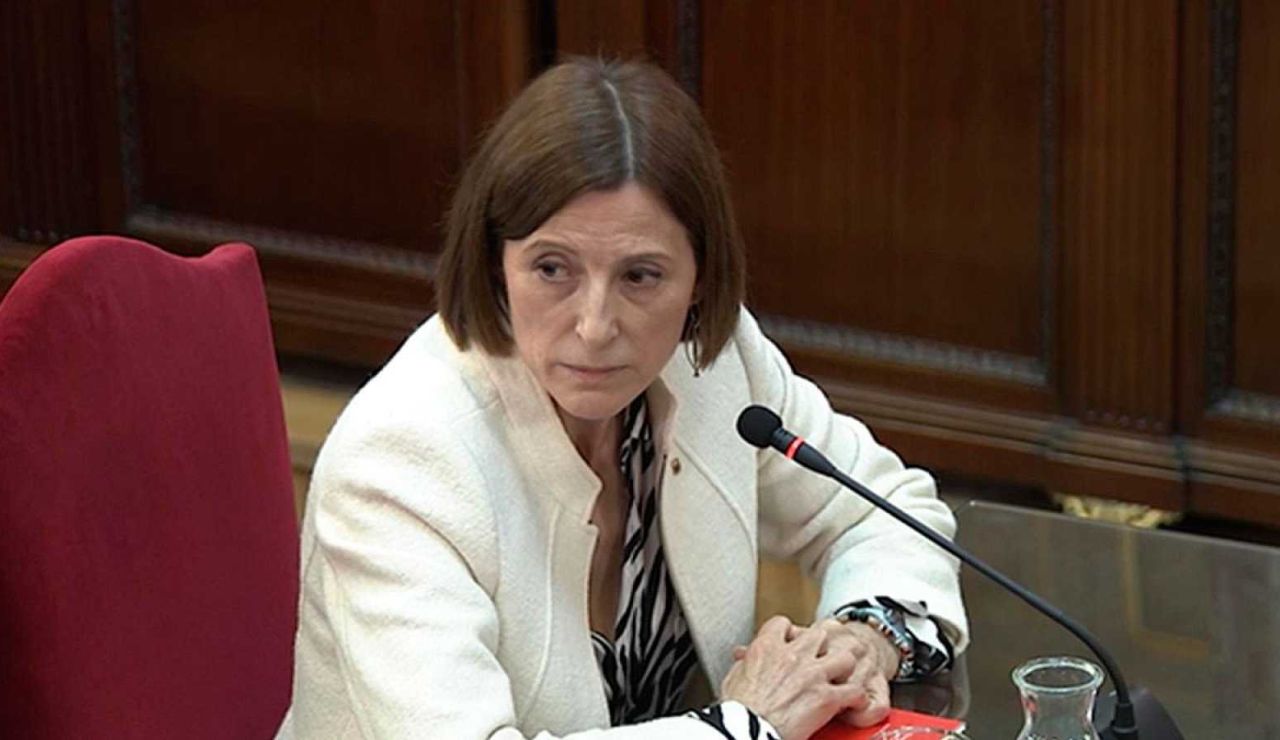 La expresidenta del Parlament, Carme Forcadell, durante el juicio del 'procés'.