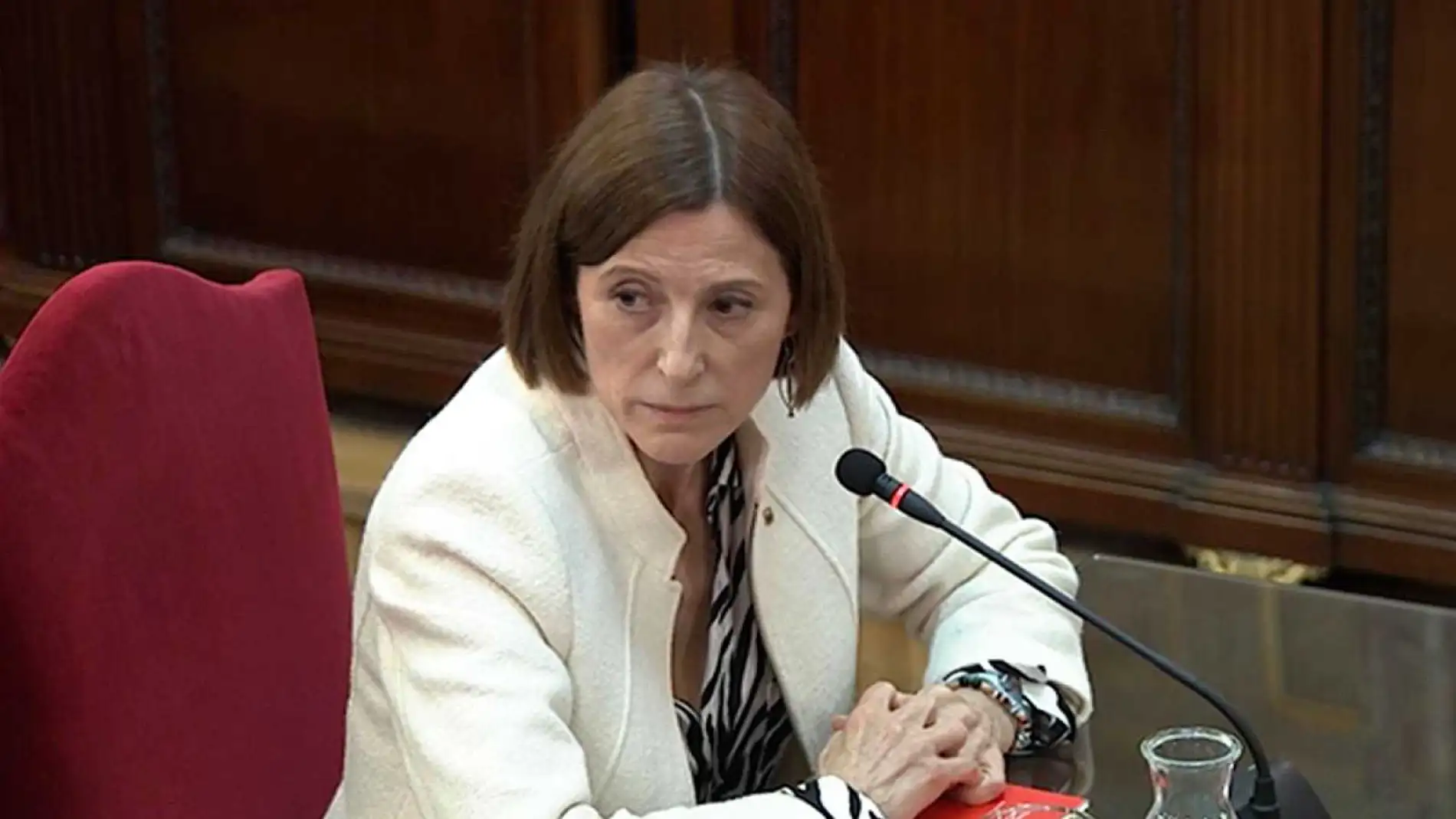 La expresidenta del Parlament, Carme Forcadell, durante el juicio del 'procés'. La expresidenta del Parlament, Carme Forcadell, durante el juicio del 'procés'.
