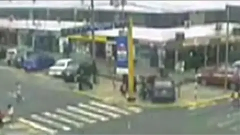 Momento del atropello Momento del atropello