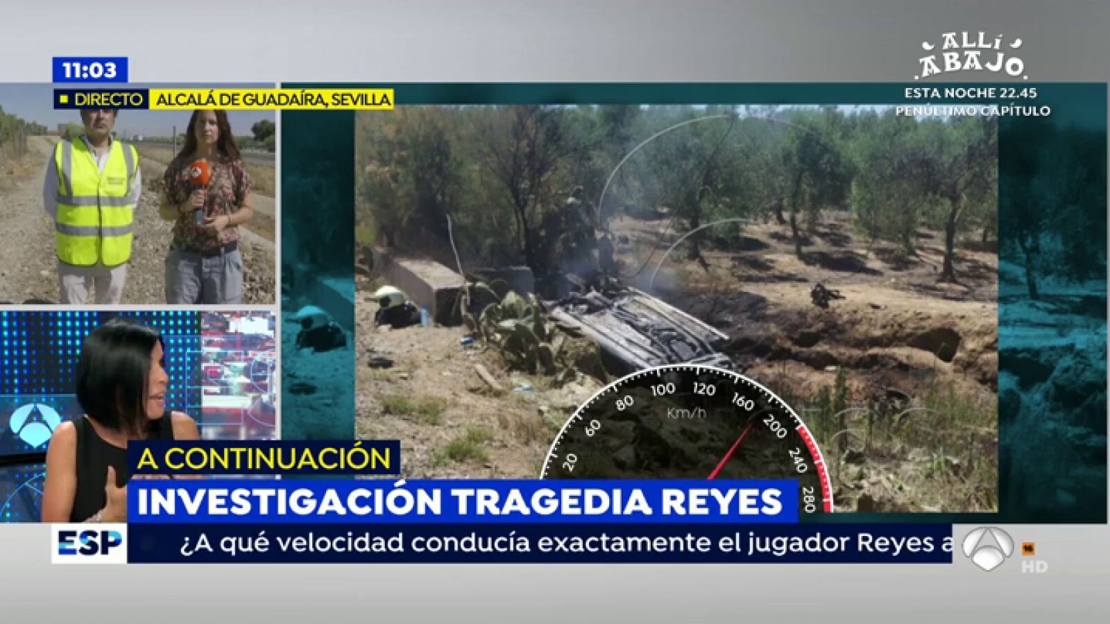 Los padres de Reyes se encontraron con el accidente de su hijo mientras circulaban por la misma carretera