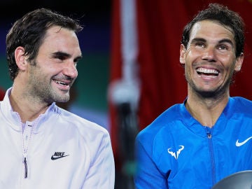 Roger Federer y Rafa Nadal, tras uno de sus partidos
