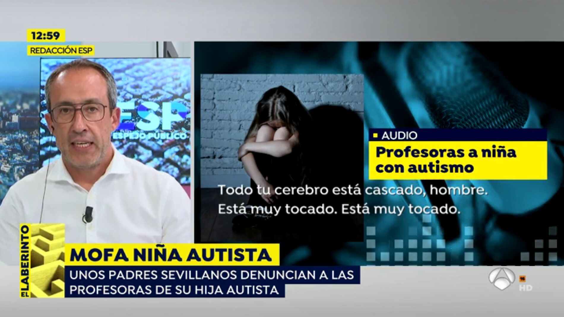 Mofa a una ni&ntilde;a autista.