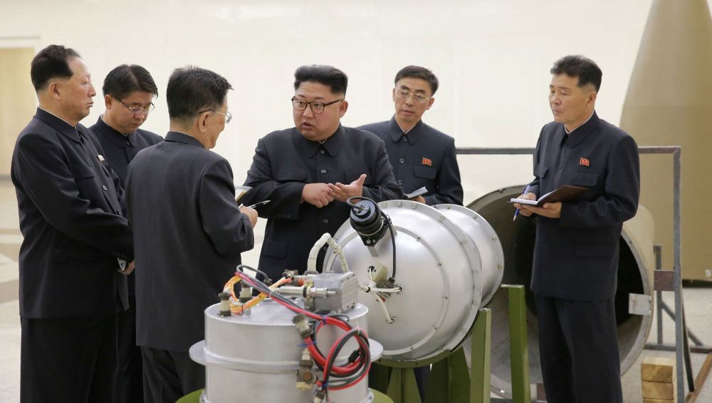 Kim Jong-un, líder supremo de Corea del Norte, en una imagen difundida por el régimen