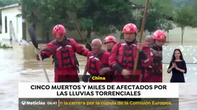 Al menos cinco muertos y miles de afectados por las lluvias torrenciales en China