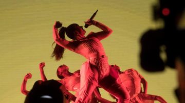 La cantante Rosalía, durante el concierto de la jornada de clausura del Primavera Sound