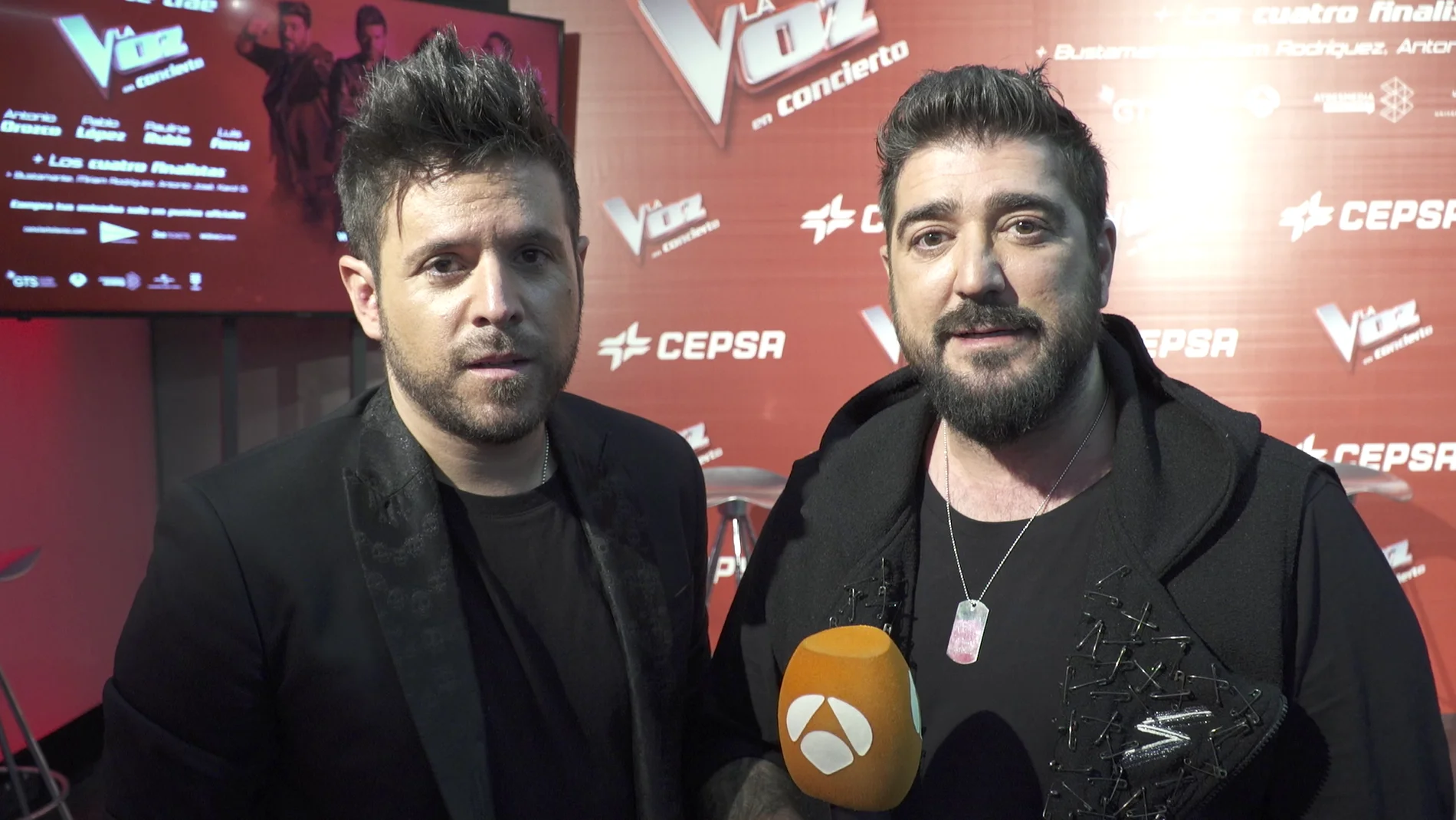 Antonio Orozco y Pablo López animan a votar por el talent favorito de 'La Voz Senior' que estará en el concierto de 'La Voz'