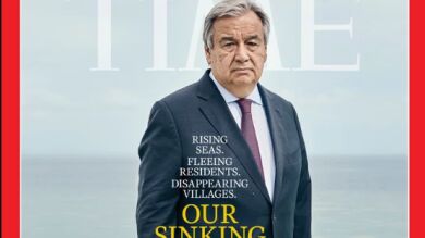 'Nuestro planeta se hunde', la portada de la revista Time que pretende concienciarnos sobre el cambio climático