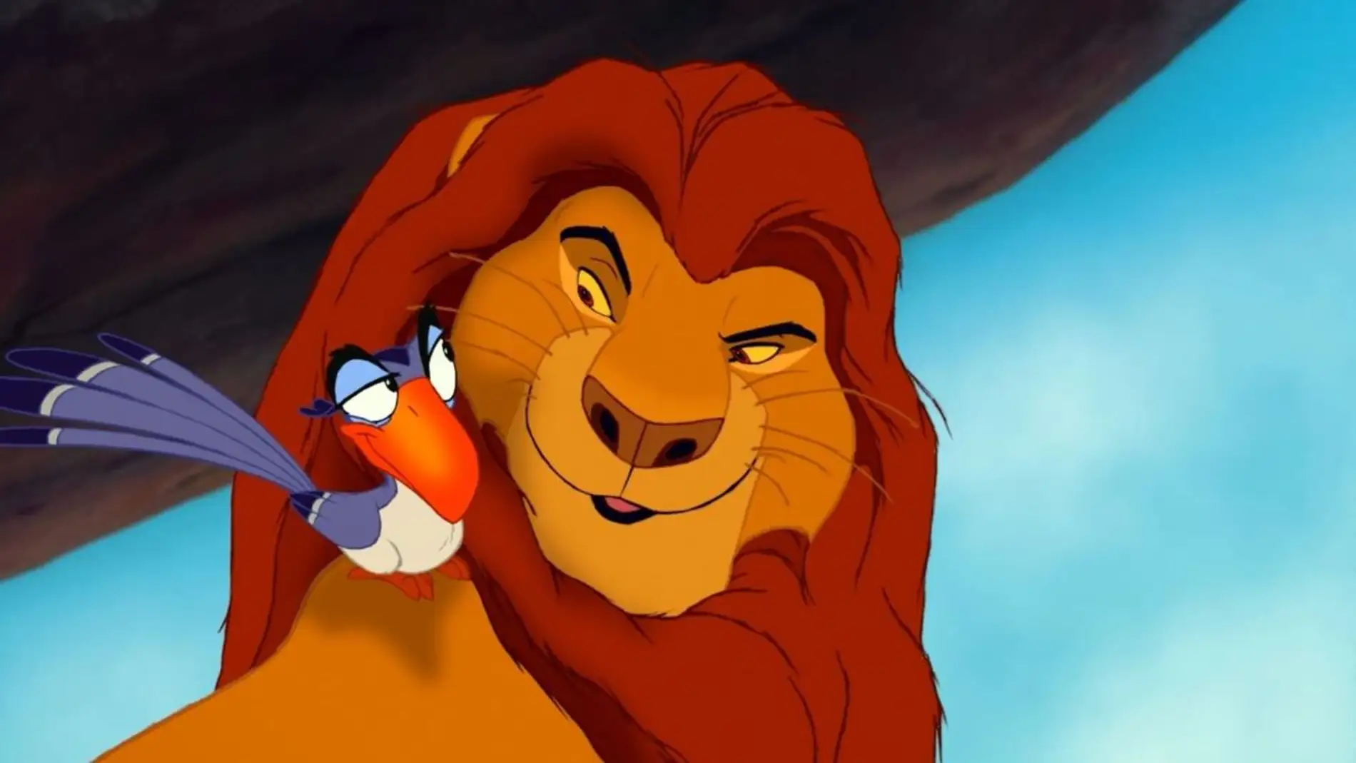 Zazú y Mufasa en 'El Rey León'