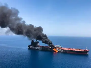 Ataque a un petrolero en Irán Ataque a un petrolero en Irán