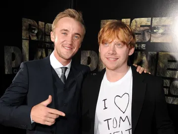 Tom Felton y Rupert Grint de 'Harry Potter' Tom Felton y Rupert Grint de 'Harry Potter'