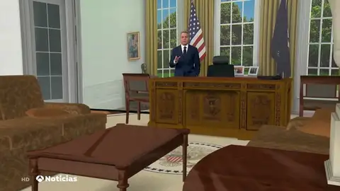 Antena 3 Noticias reproduce el Despacho Oval de la Casa Blanca con realidad aumentada Antena 3 Noticias reproduce el Despacho Oval de la Casa Blanca con realidad aumentada