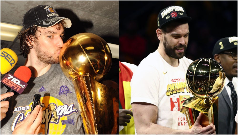 Los Gasol, hermanos campeones de la NBA