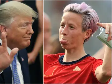 Donald Trump y Rapinoe Donald Trump y Rapinoe