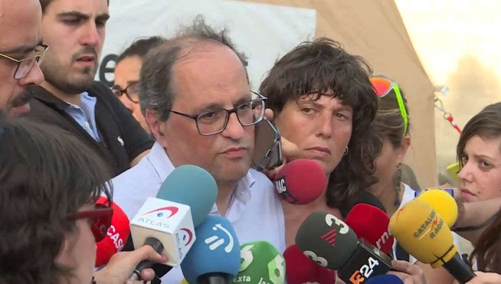 Los líderes políticos, preocupados por el incendio que asola Tarragona