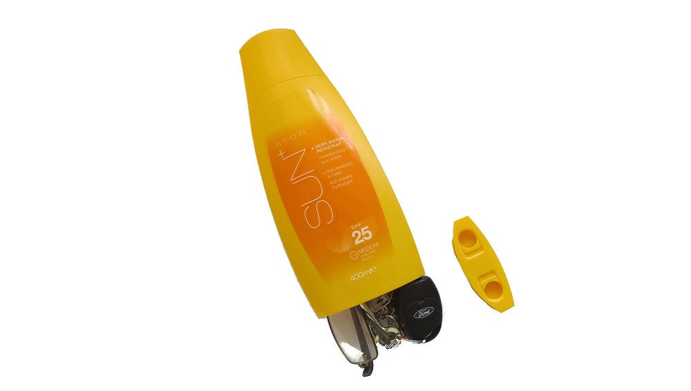 Crema solar portaobjetos