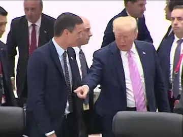 Este es el momento en que Trump manda sentar a Pedro Sánchez en el G20 Este es el momento en que Trump manda sentar a Pedro Sánchez en el G20