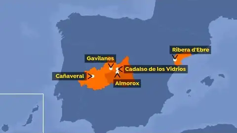 Mapa de los incendios en España Mapa de los incendios en España