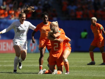 Holanda celebra un gol