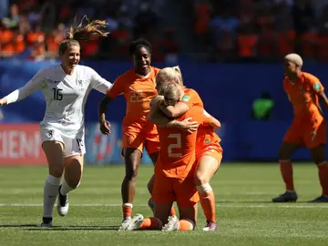 Holanda celebra un gol Holanda celebra un gol