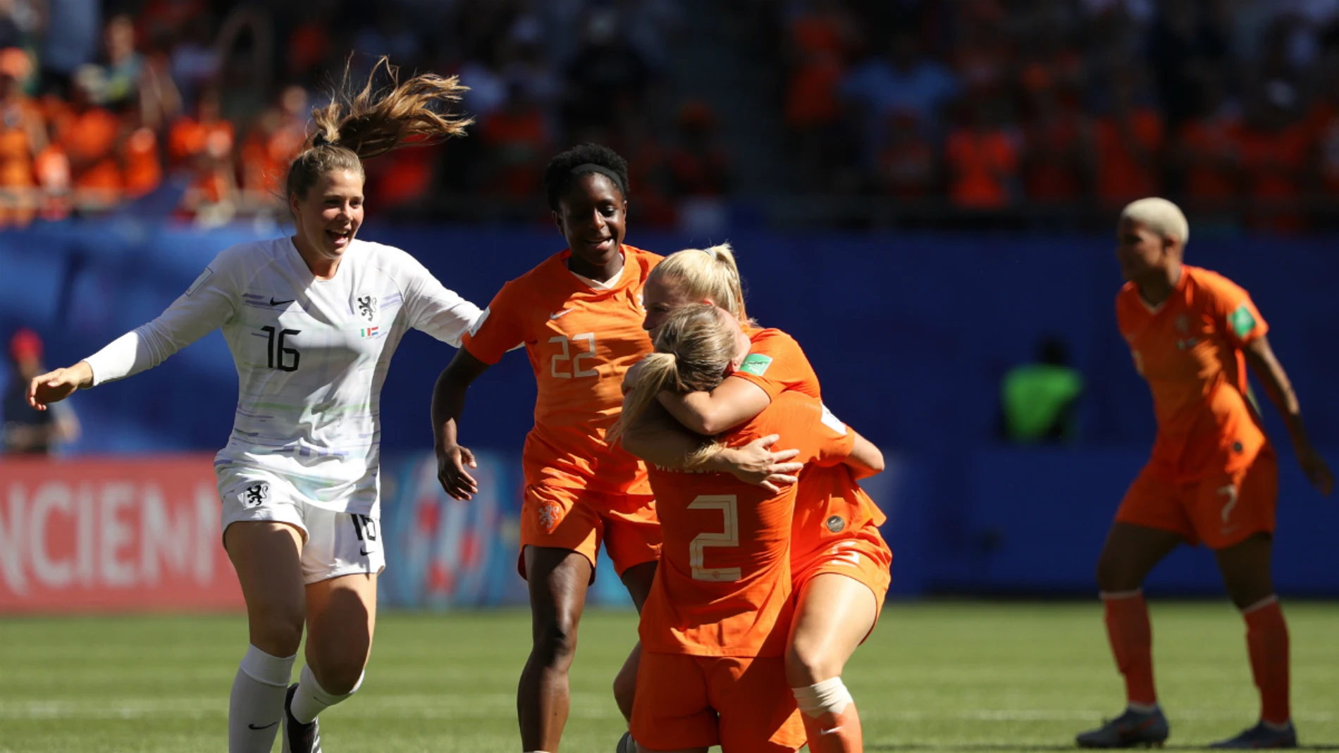 Holanda celebra un gol Holanda celebra un gol