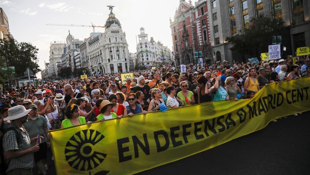 Manifestación en defensa de Madrid Central