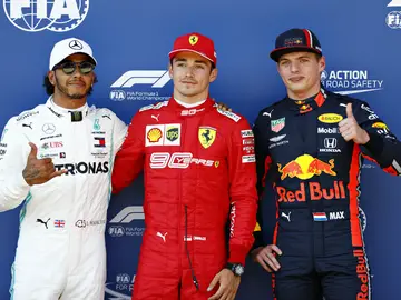 Hamilton, Leclerc y Verstpapen Hamilton, Leclerc y Verstpapen