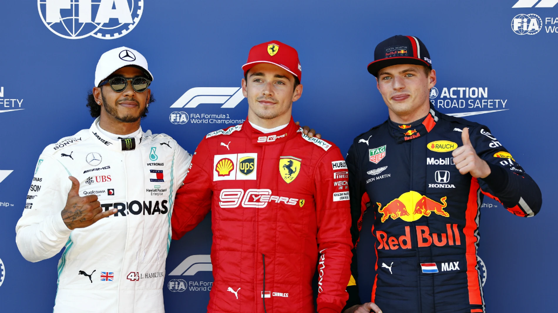 Hamilton, Leclerc y Verstpapen Hamilton, Leclerc y Verstpapen