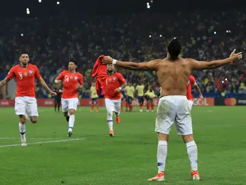 Chile celebra su pase a semifinales Chile celebra su pase a semifinales