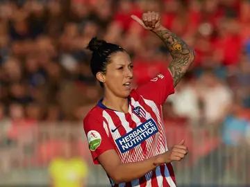 Jennifer Hermoso, con el Atlético Jennifer Hermoso, con el Atlético
