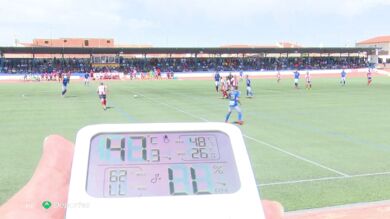 Más de 40 grados de temperatura en el Socuéllamos vs Algeciras: 