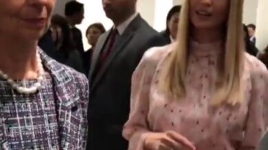 La reacción de Christine Lagarde tras la interrupción de Ivanka Trump en una conversación de los líderes del G20