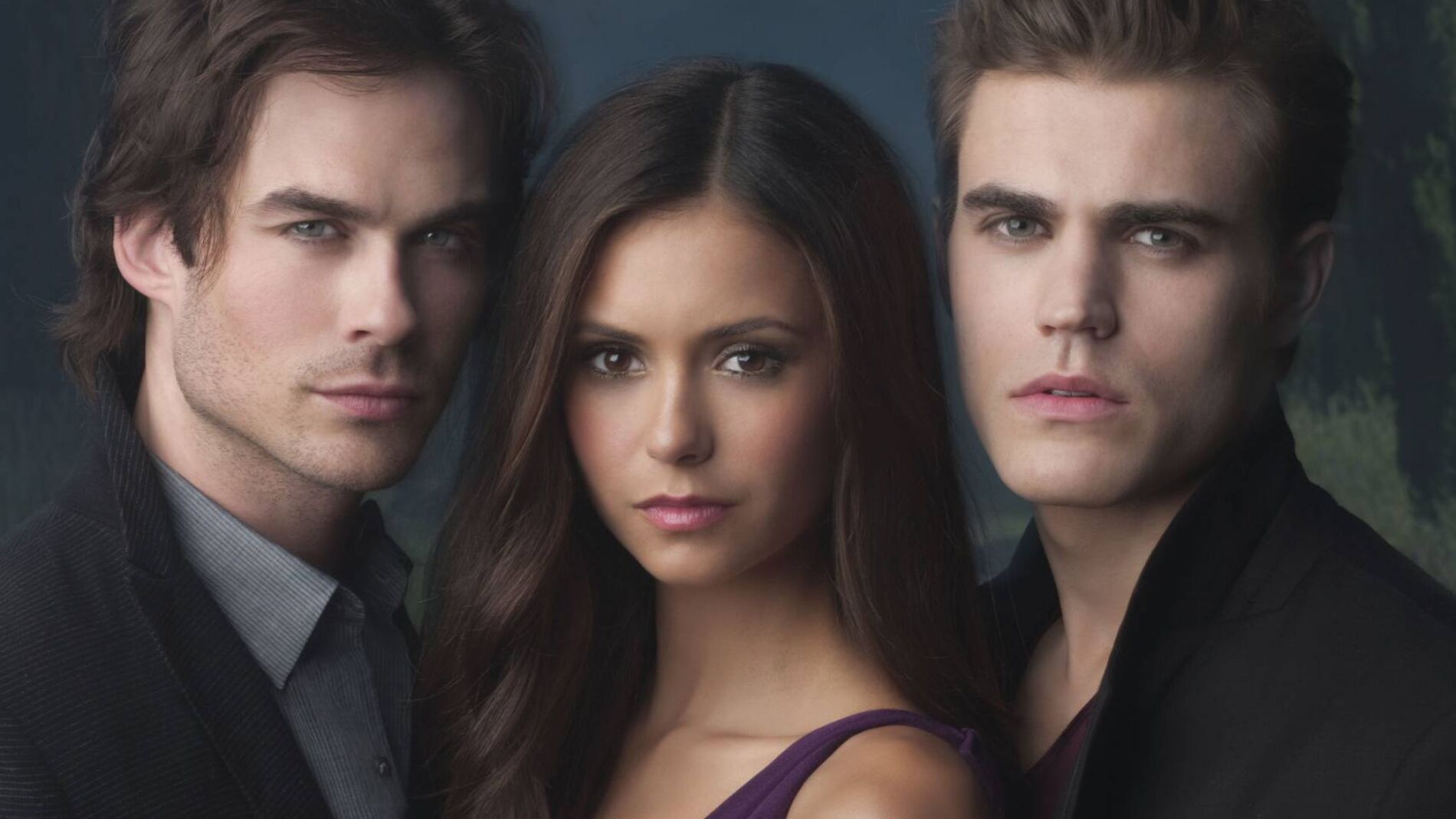 Ian Somerhalder, Nina Dobrev y Paul Wesley en 'Cr&oacute;nicas Vamp&iacute;ricas'