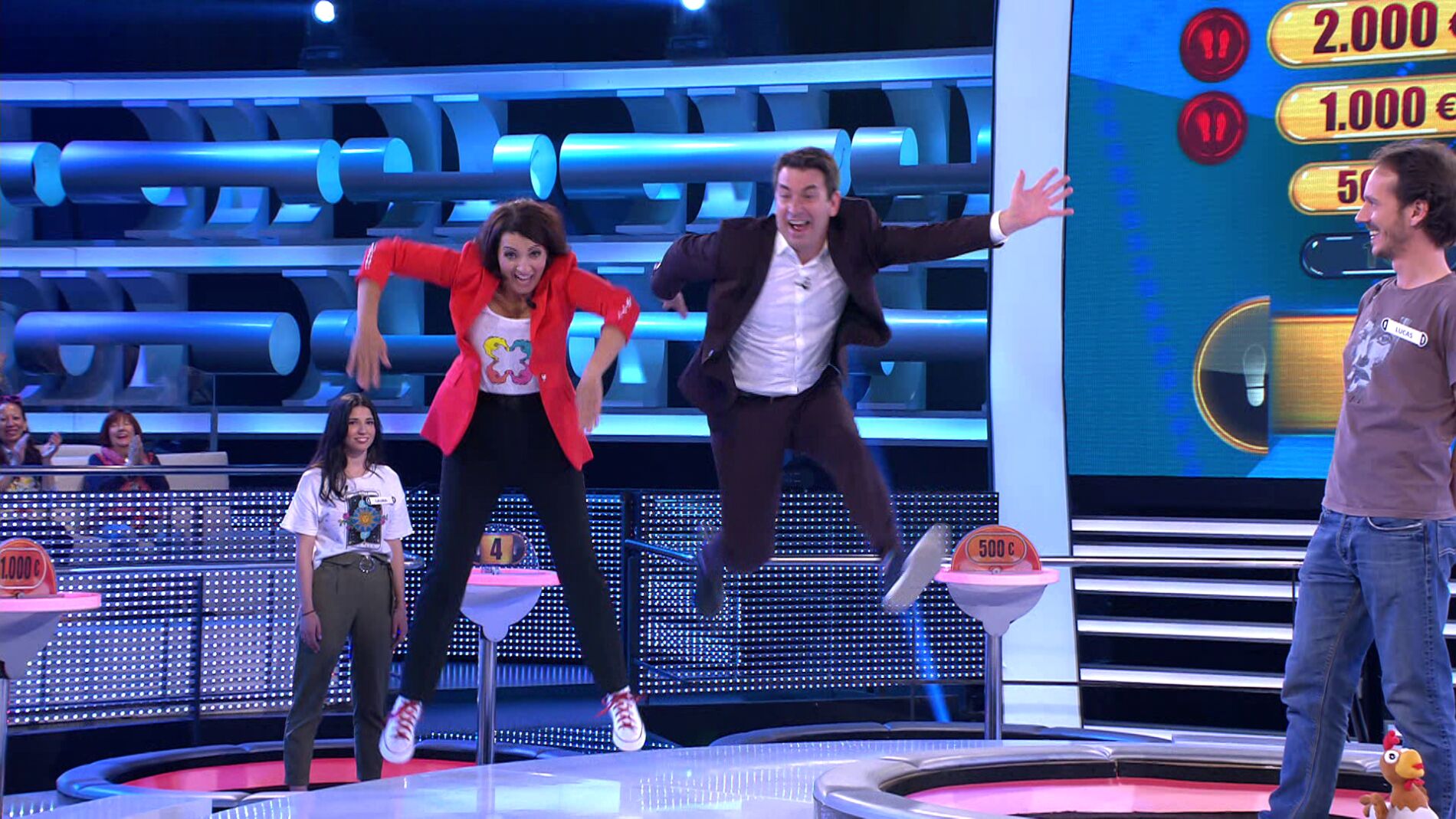 Arturo Valls enseña Silvia Abril a hacer el bucle en ‘¡Ahora caigo’!