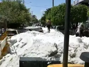 Una granizada cubre de hielo la ciudad mexicana de Guadalajara Una granizada cubre de hielo la ciudad mexicana de Guadalajara