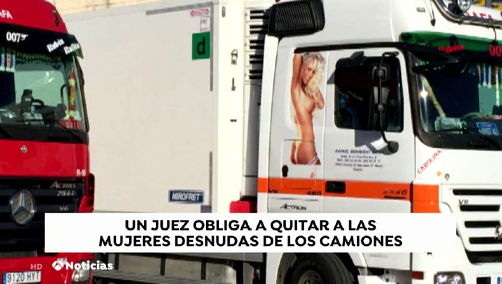 Una sentencia obliga a un transportista a retirar una foto de una mujer desnuda de su camión