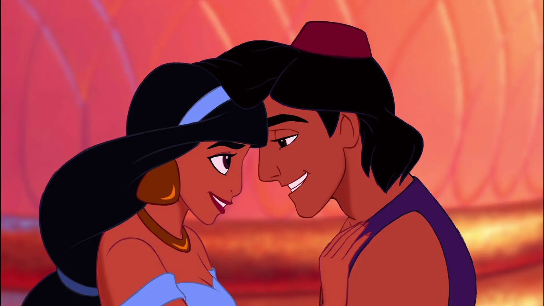 Jasmine y Aladdin, personajes de Disney