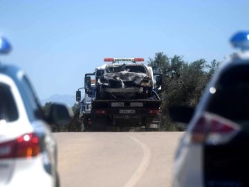 Imagen del coche de José Antonio Reyes después del accidente