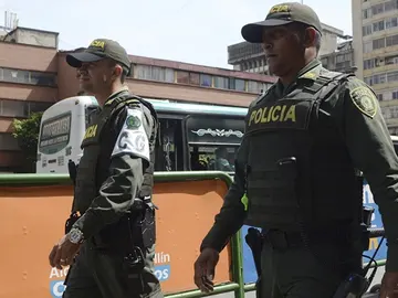 Imagen de archivo de la Policía de Colombia Imagen de archivo de la Policía de Colombia