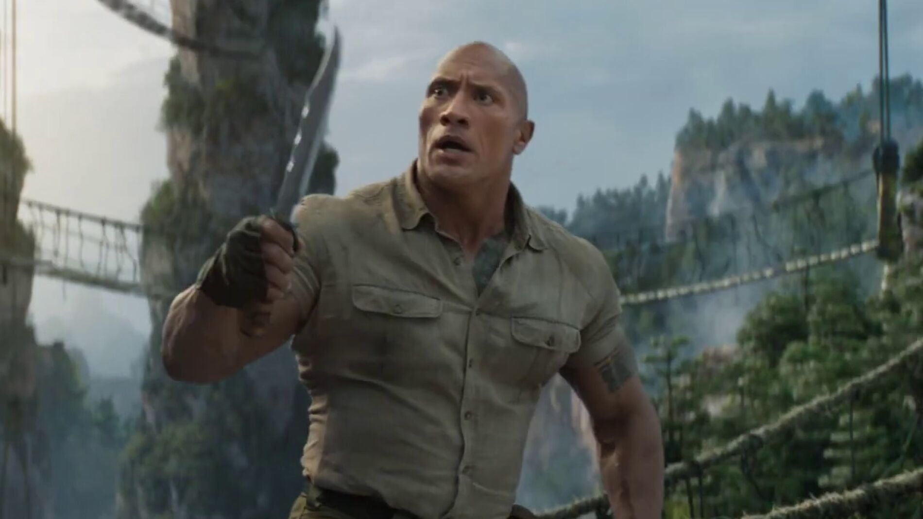 Dwayne Johnson en el tráiler de 'Jumanji: Siguiente nivel'