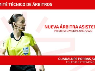 Guadalupe Porras, primera árbitra en la historia de Primera División