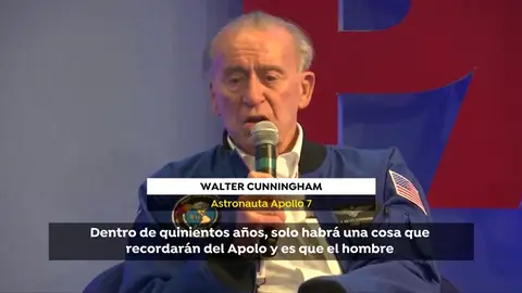 El astronauta Cunningham recuerda su llegada a la luna: "La gente no tendrá idea de lo difícil que fue" El astronauta Cunningham recuerda su llegada a la luna: "La gente no tendrá idea de lo difícil que fue"