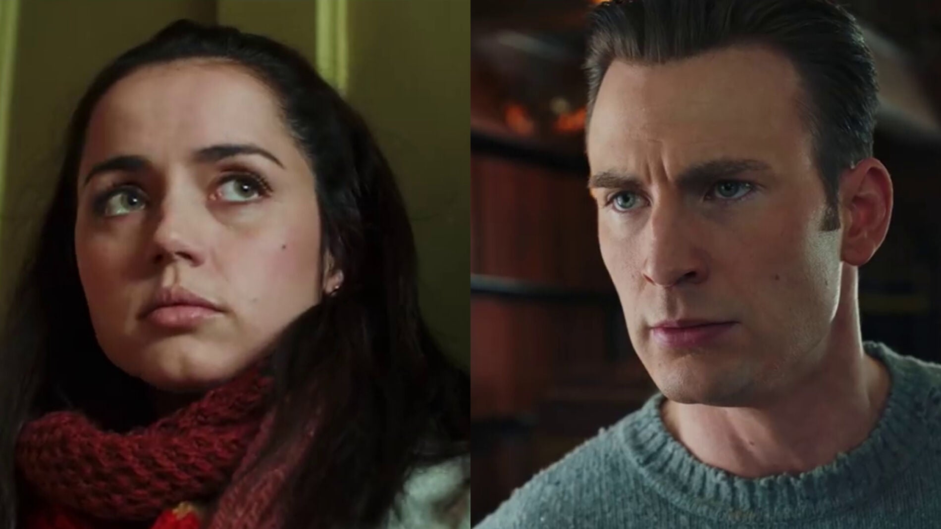 Ana de Armas y Chris Evans en 'Knives Out'