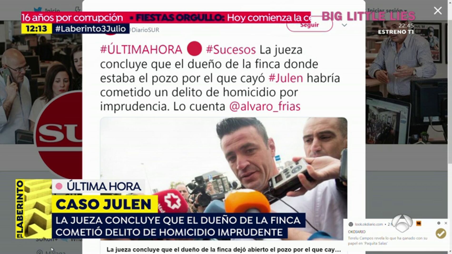 El due&ntilde;o de la finca en la que estaba el pozo por el que cay&oacute; Julen, acusado de homicidio imprudente