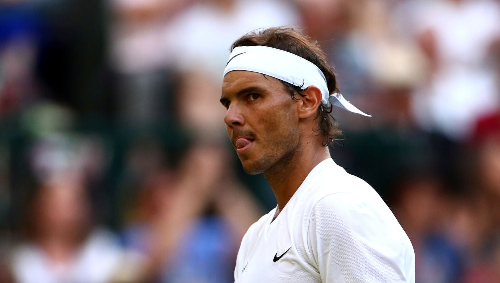 Nadal, contrariado en el parido contra Kyrgios